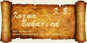 Kozma Bukarica vizit kartica
